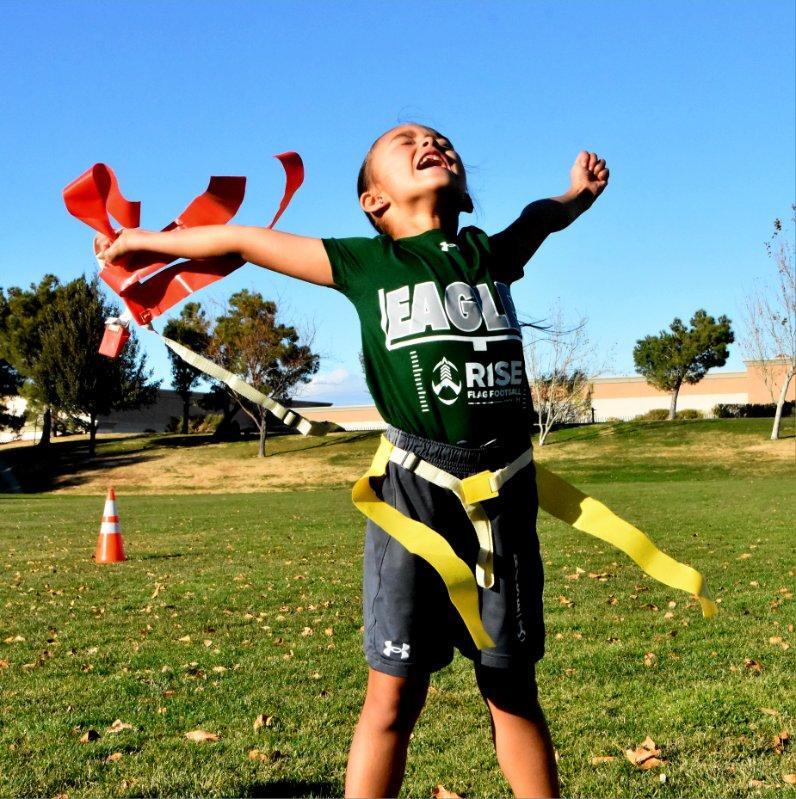 AV Rise Flag Football team building skills and agility